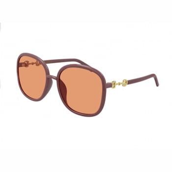 Gucci Mauve Frame / Orange Lens Sunglasses