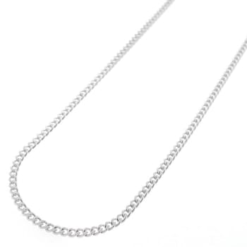 Sterling Silver Cuban 2MM Link Necklace