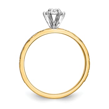 14K Yellow Gold AA Quality Engagement Ring
