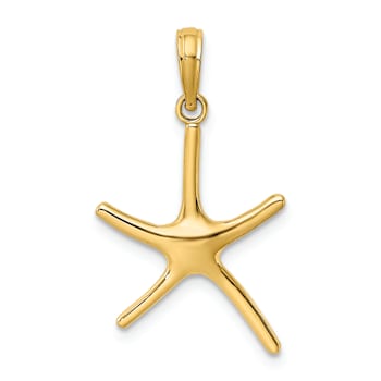 10K Yellow Gold Dancing Starfish Charm