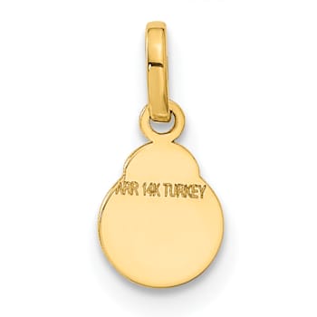 14K Yellow Gold Enamel Ladybug Charm