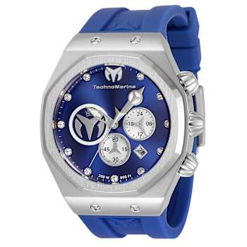 Technomarine Reef 45mm Blue Dial White Accents Blue Silicone Strap
Chronograph Quartz Watch
