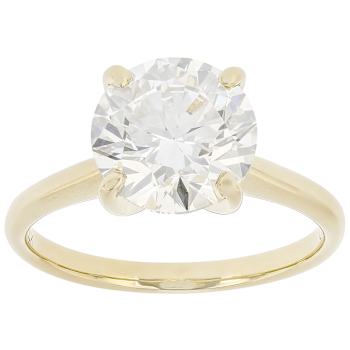 Lab-Grown Diamond Solitaire Ring In 14K Gold 3.00ct