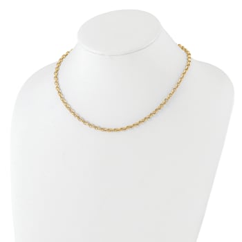 14K Yellow Gold Polished Link Necklace