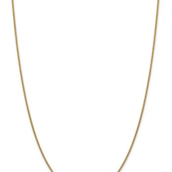 14k Yellow Gold 1.5mm Hollow Round Box Chain 22"