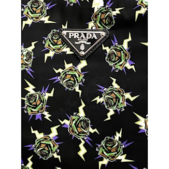 Prada Frankenstein Black Nylon Convertible Shopping Tote