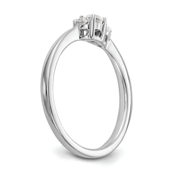 Rhodium Over 14K White Gold First Promise Diamond Promise/Engagement
Ring 0.25ctw