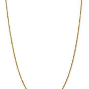14k Yellow Gold 2mm 3-Wire Wheat Link 20 Inch Chain