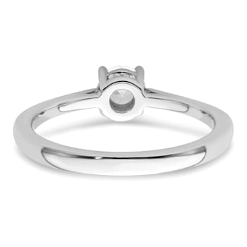 Rhodium Over 14K White Gold Lab Grown Diamond Engagement Ring
