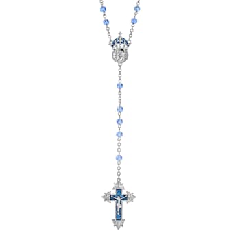 Symbols Of Faith Silver Tone Base Metal Colored Bead Enamel "King
of Kings" Rosary