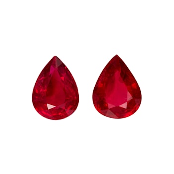 Ruby 8x6mm Pear Shape Matched Pair 2.75ctw