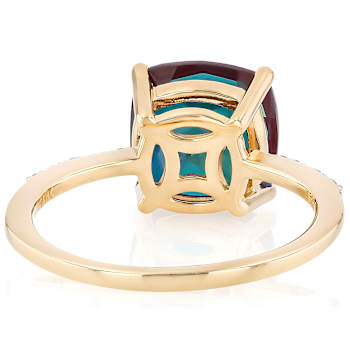 Lab-Created Blue Alexandrite Solitaire Ring In 10K Gold