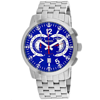 Roberto Bianci Men's Lombardo Blue Dial, Stainless Steel Watch
