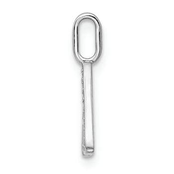 14K White Gold Diamond Letter A Initial Pendant