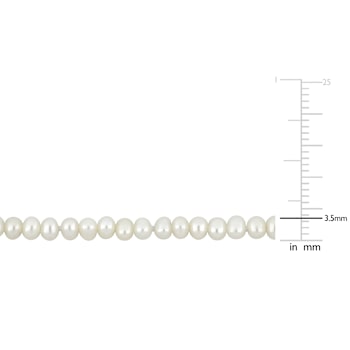 3-4mm Cultured Freshwater Pearl Strand Necklace 16 Inch