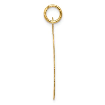 14k Yellow Gold Textured A Date To Remember Disc Charm
