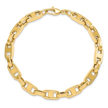 14K Yellow Gold Fancy 8.75-inch Link Bracelet