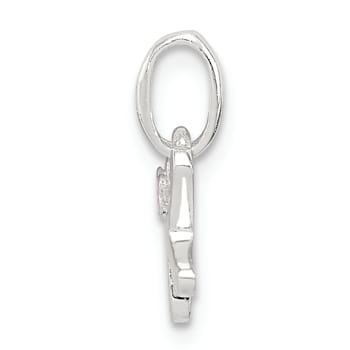 Sterling Silver Letter K with Enamel Pendant