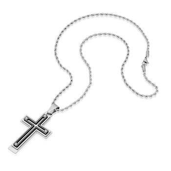 Invicta Men's Two-Tone Cross Pendant With Chain In Stainless Steel