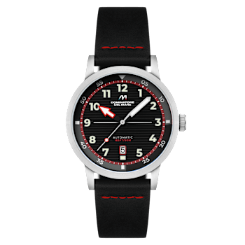 Dominatore Del Mare Camogli Black Dial Green/Red Accents Black Stainless
Steel Band Automatic Watch