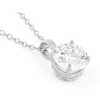 Lab-Grown Diamond Solitaire Pendant In 14K White Gold 2.00ct