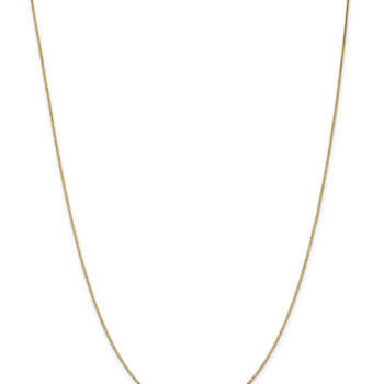14k Yellow Gold 0.9mm Solid Box Link 26 Inch Chain