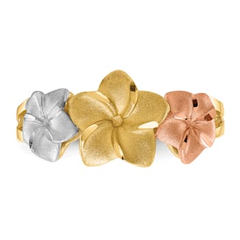 14K Plumeria Flower Ring