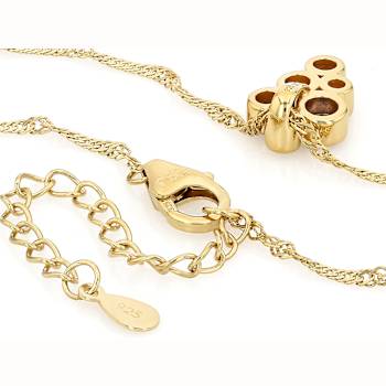 Tanzanite And Lab-Grown Diamond Pendant Necklace In 18K Gold Over
Sterling Silver 0.40ctw