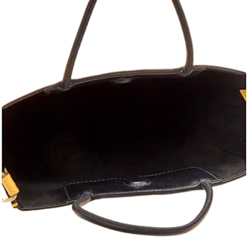 Fendi Roma 2Way Vitello Embossed Yellow Leather Crossbody Shopping Tote Bag