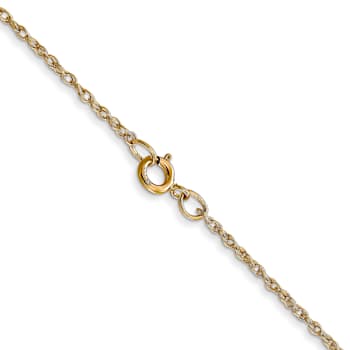 14k Yellow Gold 0.95mm Solid Cable 16 Inch Chain