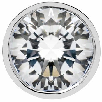 White Cubic Zirconia 14k White Gold Studs With Velvet Gift Box 2.00ctw