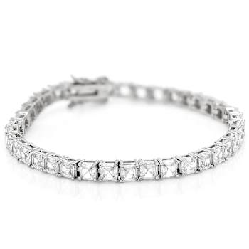 Asscher-Cut CZ Tennis Bracelet
