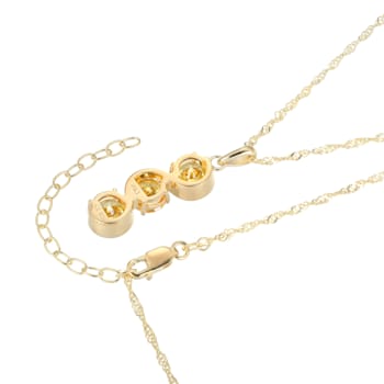 Yellow Cubic Zirconia 18k Yellow Gold Over Sterling Silver November
Birthstone Pendant 5.98ctw