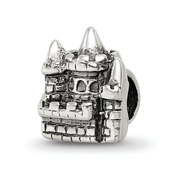 Sterling Silver Castle Bead