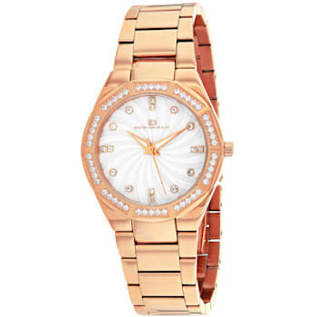 Oceanaut Women's Athena White Dial, Rose Stainless Steel Watch