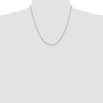 14k White Gold 1.1mm Round Snake Chain 20 Inches