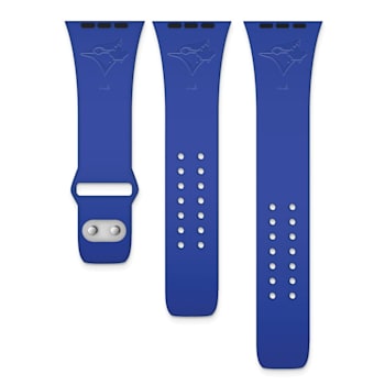 Gametime Toronto Blue Jays Debossed Silicone Apple Watch Band (42/44mm
M/L). Watch not included.