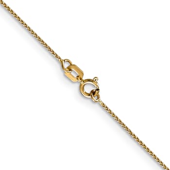 14k Yellow Gold 0.85mm Solid Diamond-Cut Spiga 24 Inch Chain