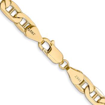 14k Yellow Gold 5.5mm Semi-Solid Mariner Chain 26 inch