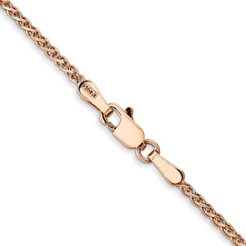 14k Rose Gold 1.40mm Wheat Chain 24"