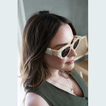 Altachè 14K Yellow Gold Over Stainless Steel Turquoise
"Squared" Eyewear Charm