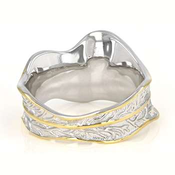 Freshwater Pearl Nature Inspired Two-Tone Ring