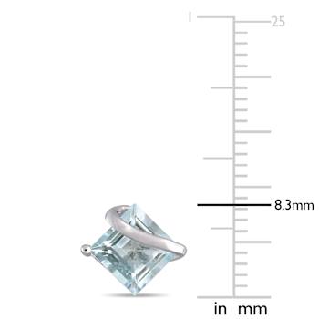 Aquamarine 10K White Gold Earrings 2.00ctw