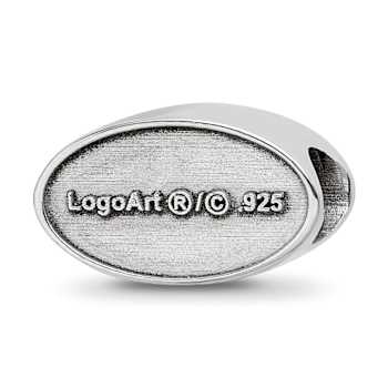 Sterling Silver LogoArt Kappa Kappa Gamma Oval Greek Letters Bead