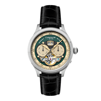 Thomas Earnshaw Baron Grand Date Calendar Open Heart Automatic