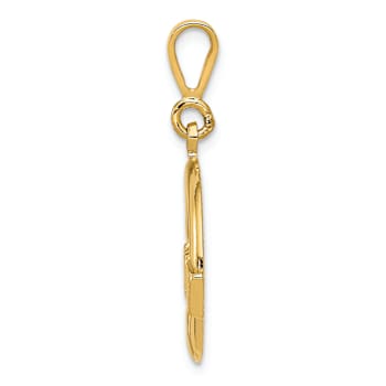 14k Yellow Gold Claddagh Pendant