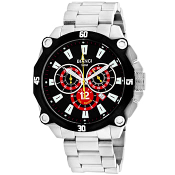 Roberto Bianci Men's Enzo Black Dial, Stainless Steel Watch