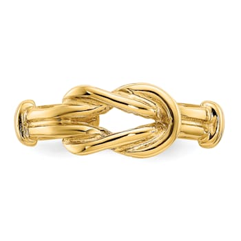 14K Yellow Gold Love Knot Toe Ring