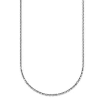 Rhodium Over Sterling Silver 1.8mm Cable 24 Inch Chain