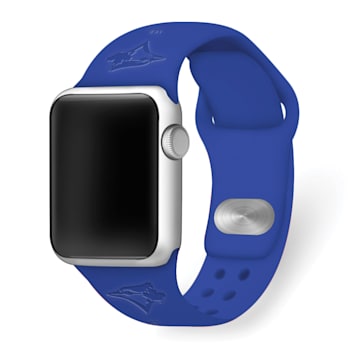 Gametime Toronto Blue Jays Debossed Silicone Apple Watch Band (42/44mm
M/L). Watch not included.